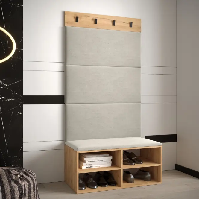 Előszobafal Miro tölgy craft panel bézs