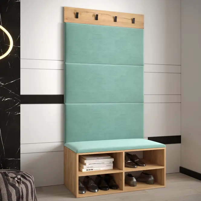 Előszobafal Miro tölgy craft panel mentás,3