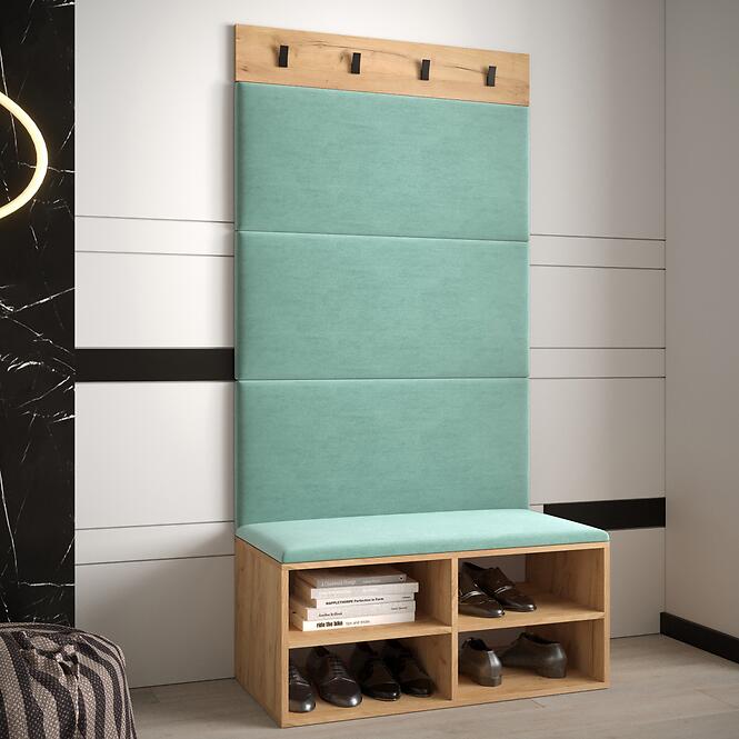 Előszobafal Miro tölgy craft panel mentás,3