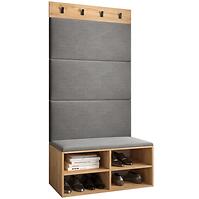 Előszobafal Miro tölgy craft panel szürke