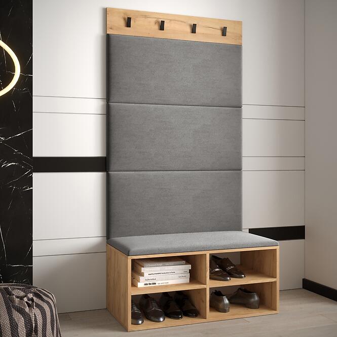 Előszobafal Miro tölgy craft panel szürke