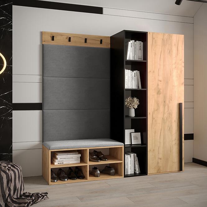 Előszobafal Miro tölgy craft panel szürke