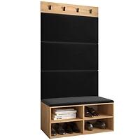 Előszobafal Miro tölgy craft panel fekete