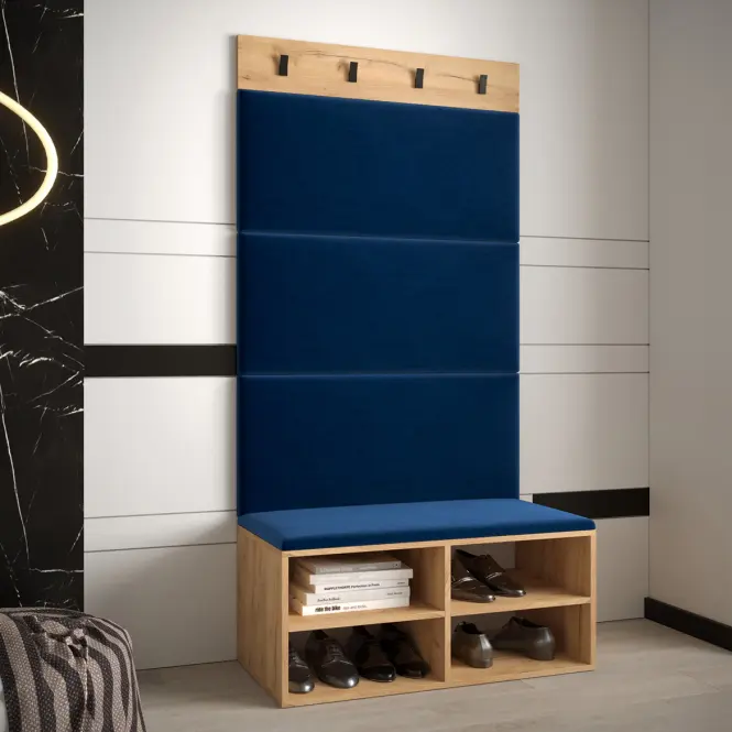 Előszobafal Miro tölgy craft panel kék,3