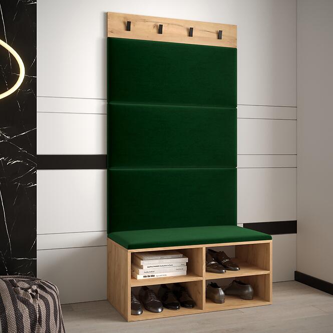Előszobafal Miro tölgy craft panel zöld