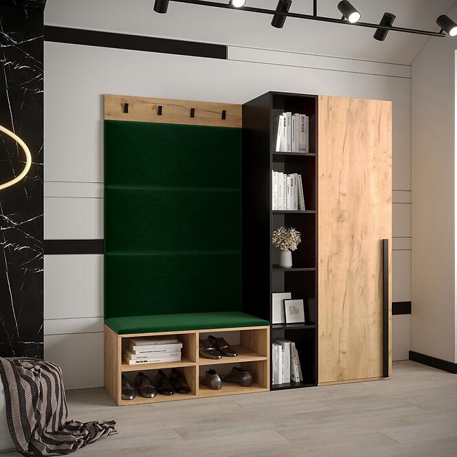 Előszobafal Miro tölgy craft panel zöld