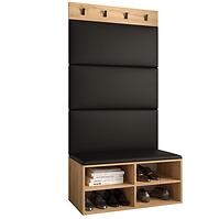 Előszobafal Miro tölgy craft panel fekete eco