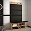 Előszobafal Miro tölgy craft panel fekete eco,3