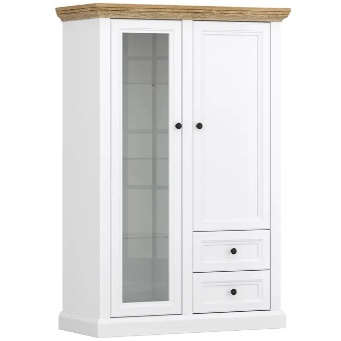 Vitrin Argyle C Matt Fehér/Delano Fényes