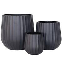 Virágcserép lc5067-3s /12x12x12/fekete