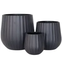 Virágcserép lc5067-3s /12x12x12/fekete