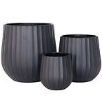 Virágcserép lc5067-3s /17x17x17/fekete