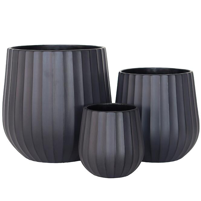 Virágcserép lc5067-3s /17x17x17/fekete