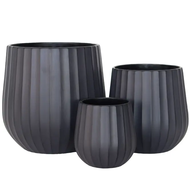 Virágcserép lc5067-3s /22.5x22.5x22.5/fekete