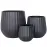 Virágcserép lc5067-3s /22.5x22.5x22.5/fekete