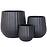 Virágcserép lc5067-3s /22.5x22.5x22.5/fekete