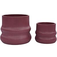Virágcserép lc5083-2s /15.5x15.5x13.5/bordó