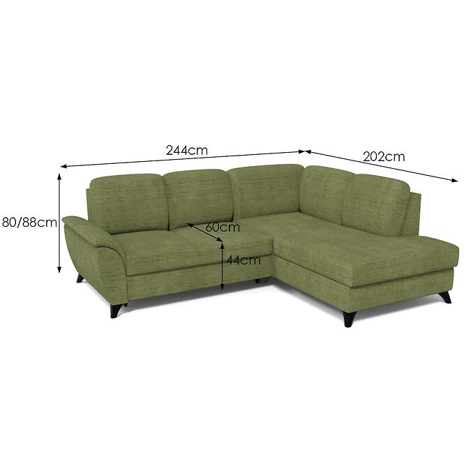 Sarokgarnitúra szett Geneva 2R-OT Retro Bliss 34,5