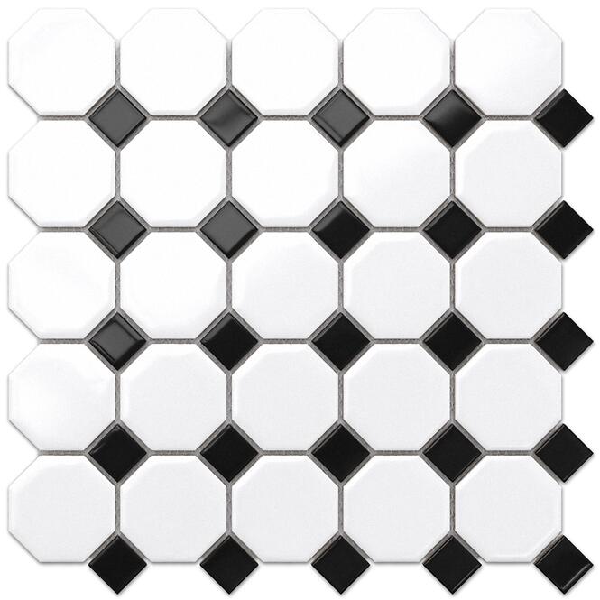 Mozaik Octagon White Classic Mat 29,3/29,3
