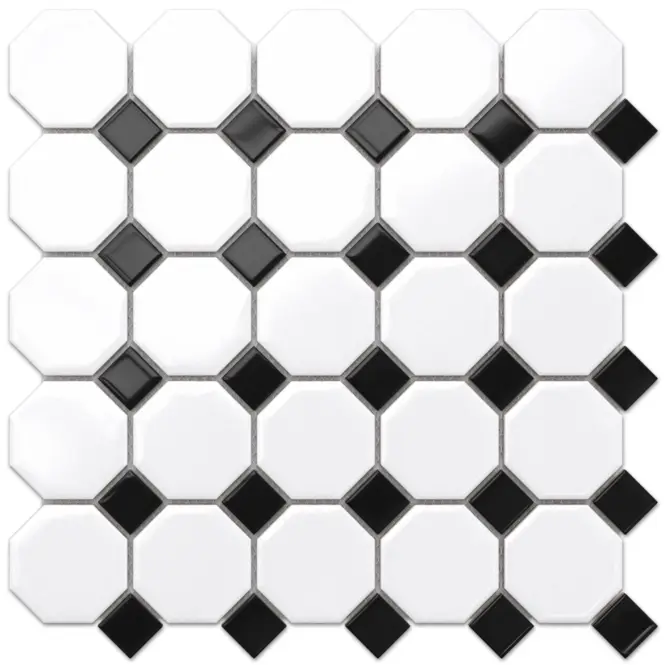 Mozaik Octagon White Classic Mat 29,3/29,3