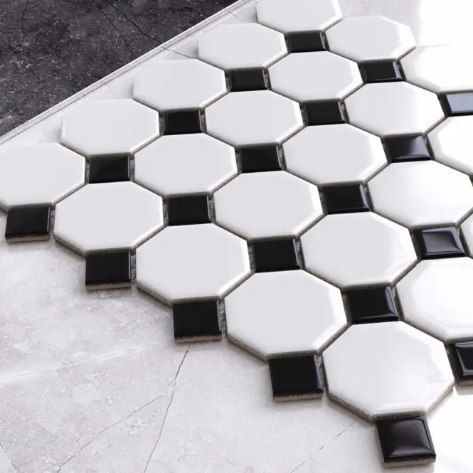 Mozaik Octagon White Classic Mat 29,3/29,3