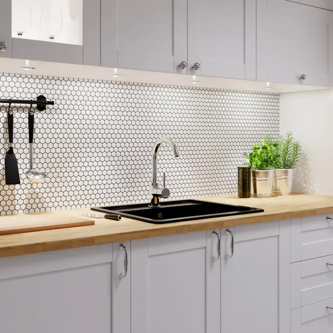 Mozaik hexagon White Mat Small 26/30