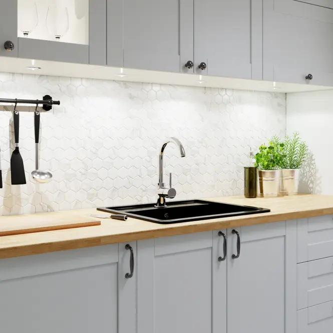 Mozaik hexagon Classic Carrara Mat 27,7/32,3,5