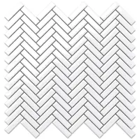 Mozaik Mini Chevron White Gloss 27/28