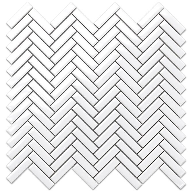 Mozaik Mini Chevron White Gloss 27/28