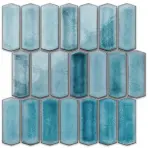 Mozaik hexagon Long Silk Blue 27,9/27,9