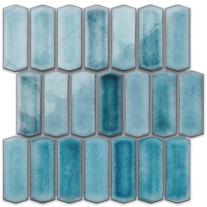 Mozaik hexagon Long Silk Blue 27,9/27,9