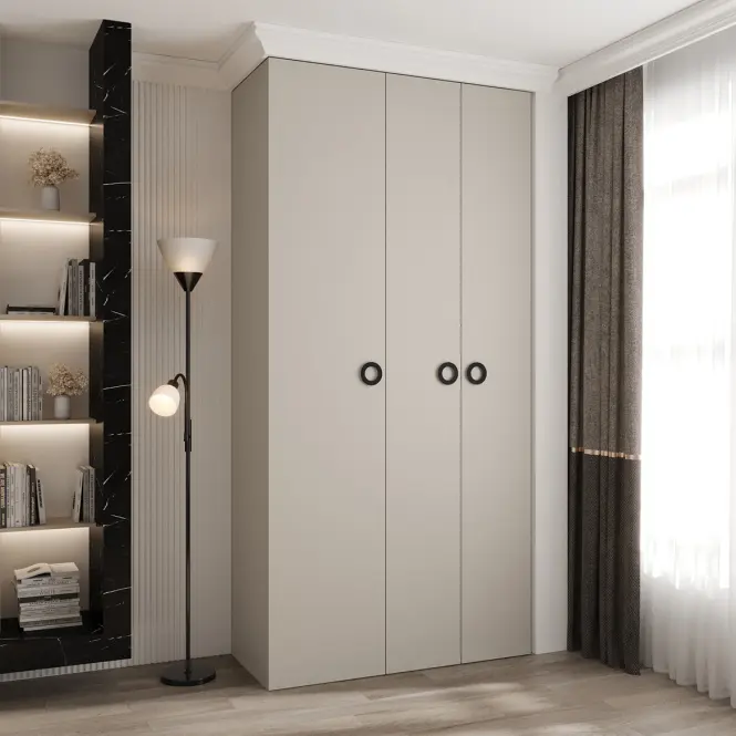 Szekrény Como 1-120 (40) kasmír/fekete