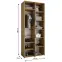Szekrény Como 1-100 (50) kasmír/fekete,3