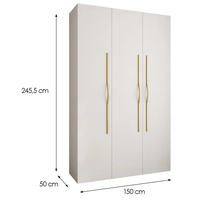 Szekrény Como 2-150 (50) fehér/arany