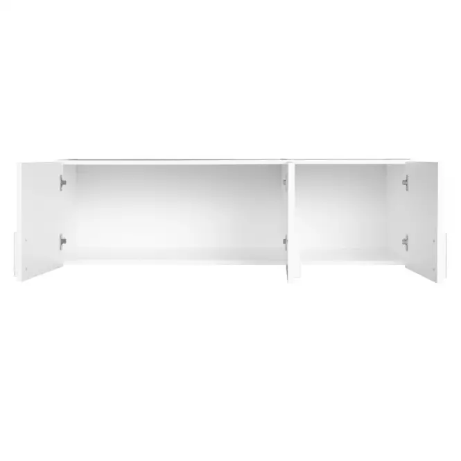 Szekrény Snow 04A 136 cm felső szekrény tripla ajtó fehér fényes/alpesi fehér,3