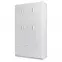 Szekrény Snow 04A 136 cm felső szekrény tripla ajtó fehér fényes/alpesi fehér,5