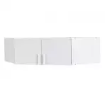 Sarokszekrény felső Snow 06A 117 cm fényes fehér/alpesi fehér