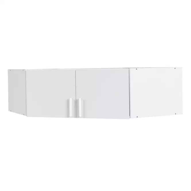 Sarokszekrény felső Snow 06A 117 cm fényes fehér/alpesi fehér