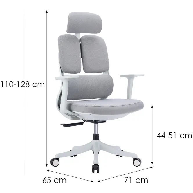 Irodai szék AVOR 13115 szürke/białe