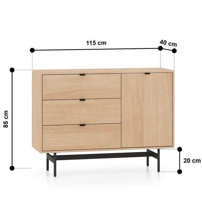 Komoda 04 Reynos Dąb Mavelie