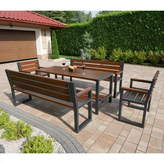 Palisander modern pad háttámlával