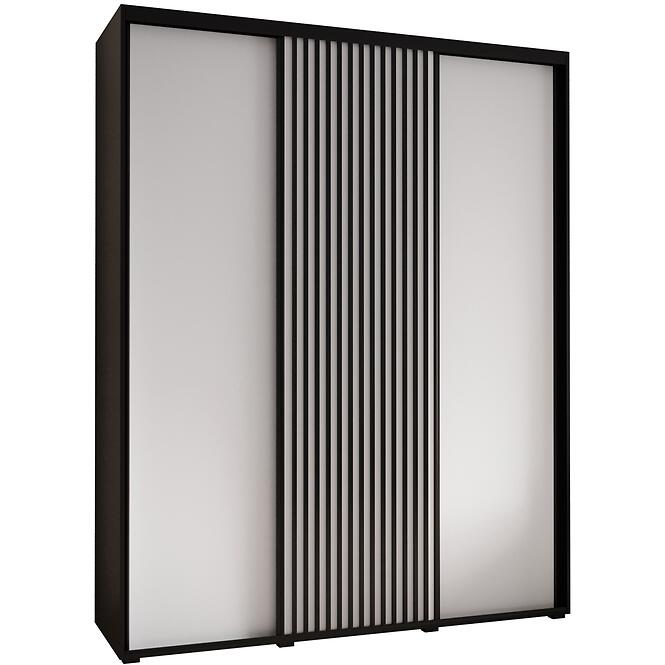 Szekrény Lanko 1-200 (45) fekete/fehér