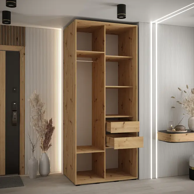 Szekrény Lanko 2-110 (60) artisan/fekete