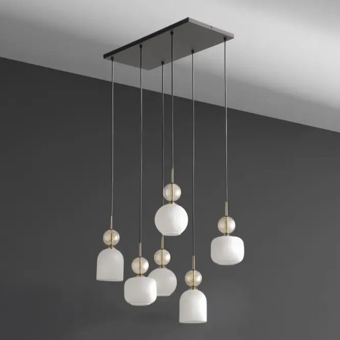 Lámpa SOPHIA COGNAC WHITE 11594 PL6