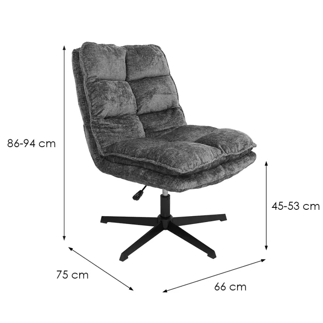Fotel Katania, sötét szürke