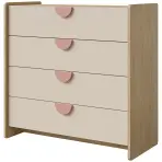 Komód Lexi 10 Cremona/Macadamia/Rózsaszín