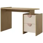 Íróasztal Lexi 12l/P Cremona/Macadamia/Rózsaszín