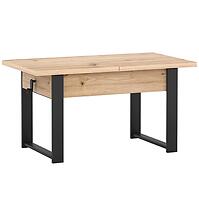 Asztal, felhúzható Hugo Artisan/Fekete