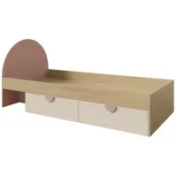Ágy Lexi 13l/P Cremona/Macadamia/Rózsaszín