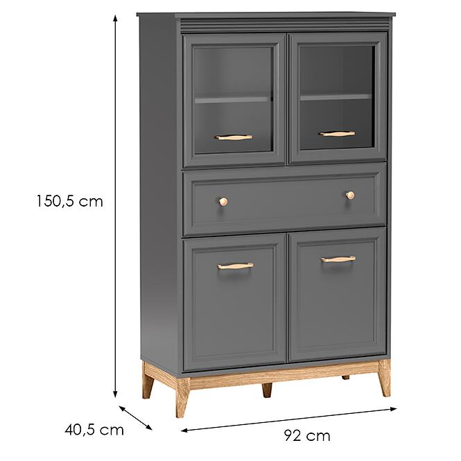 Vitrin Terra Ta5 Gyémántszürke